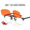 NONOR Anti 93% Blue Light Blocking Glasses Men Clip On Glass Rimless Computer Clamping Mirror Blue Ray Gaming Eyeglass UV400 2