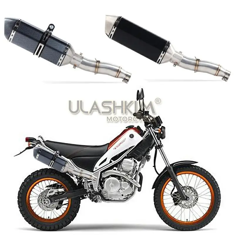 Полная выхлопная система мотоцикла глушитель Escape slip on для YAMAHA XG250 XT250 модифицированный контакт средняя труба адаптер подключения