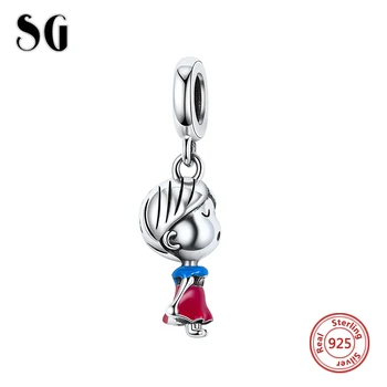 

925 sterling pandora silver 925 fashion girl bead dress charm pendant beads suitable for Pandora for women bracelet jewelry