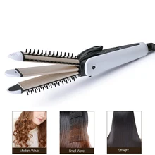 Многофункциональные 3 в 1 бигуди для волос керамические щипцы для завивки выпрямители гофрированные прямые и волнистые щипцы инструмент для укладки