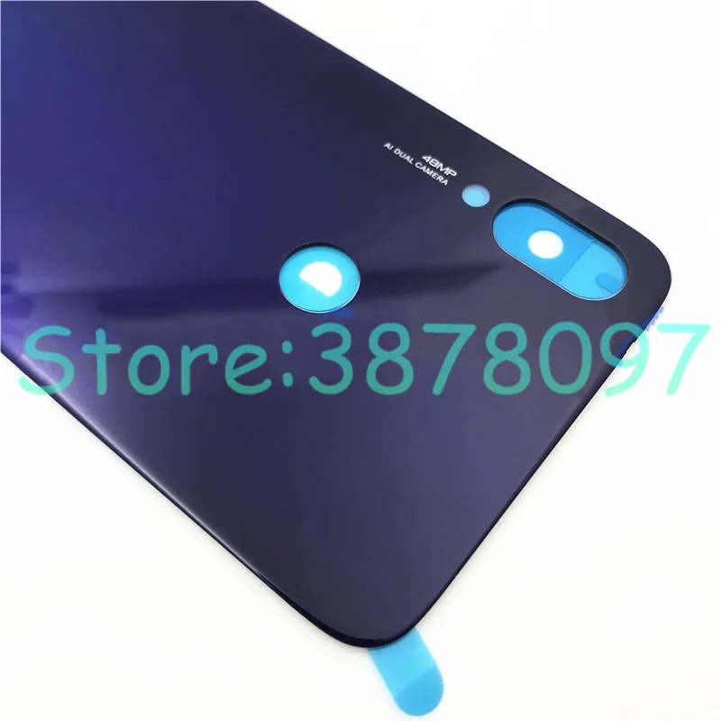 6,3 inchesFor Xiaomi Redmi Note 7 задняя крышка аккумулятора стеклянная задняя крышка корпуса Дверь для Xiaomi Redmi Note7+ логотип