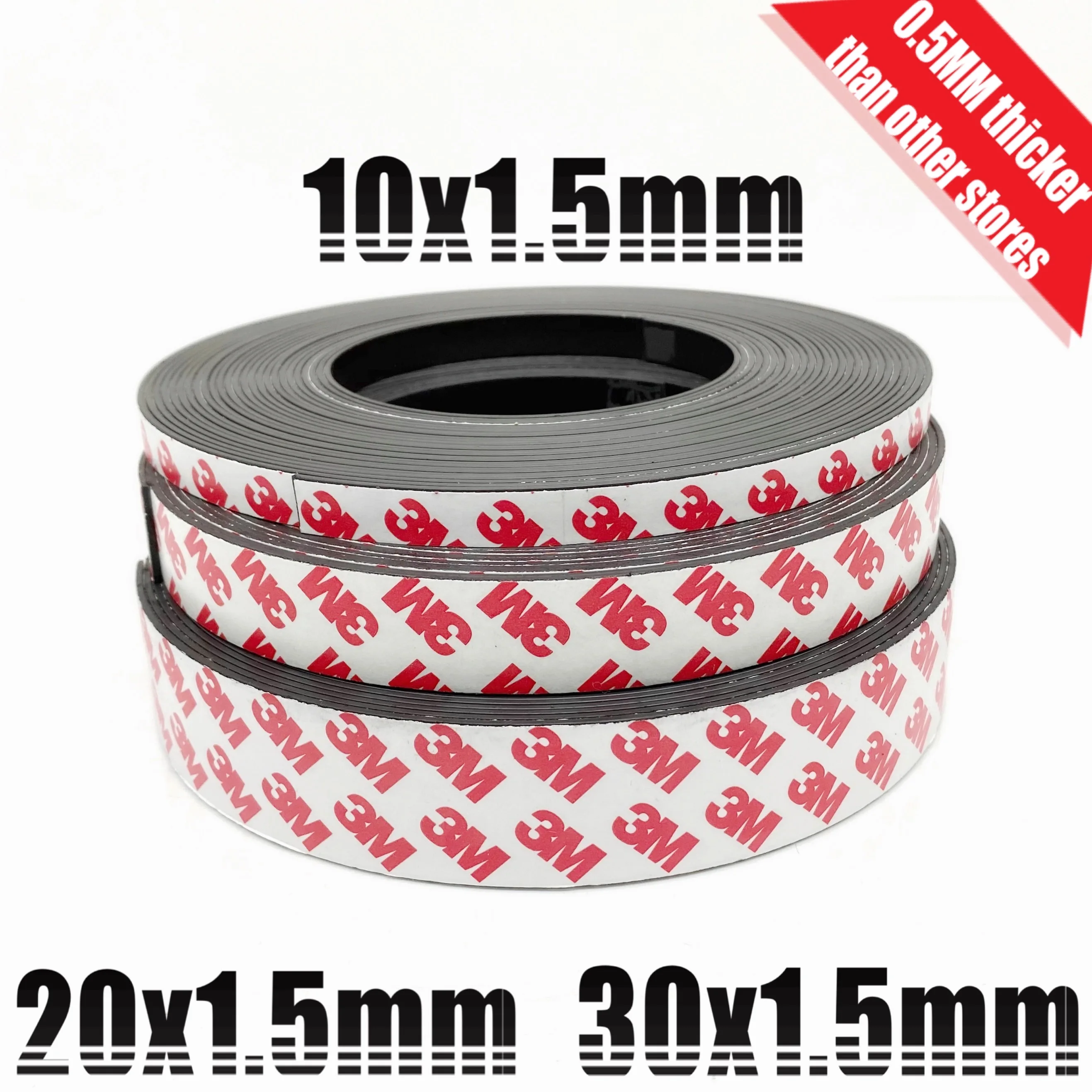 

1m rubber magnet tape width 10mm 20mm 30mm 30mmX 1.5mm 1 meter self-adhesive flexible magnetic strip10 X1 20X 1 30 X 1MM