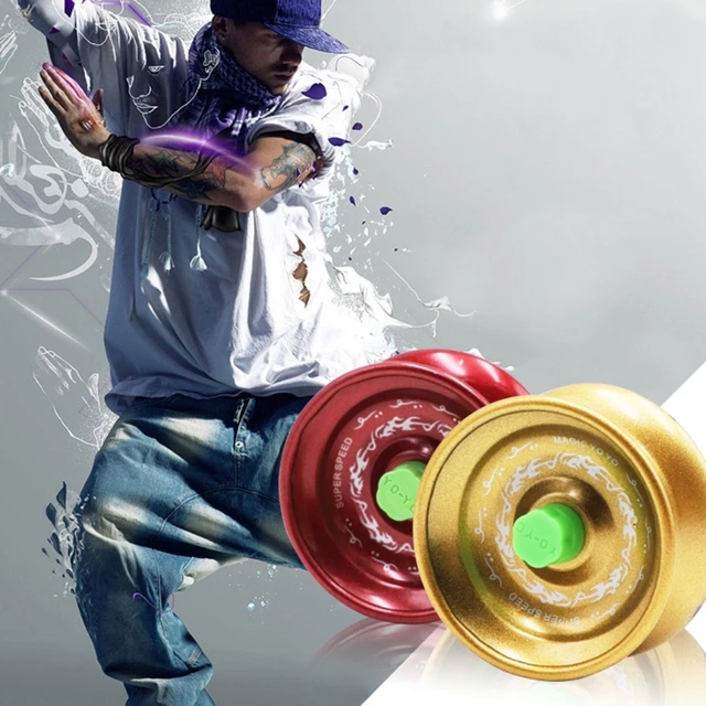 1Set Alloy Yo Yo Ball Toy with String Metal Responsive Yo-yos Toy for Toddler Throw and Return Game Ball Coordination To 4