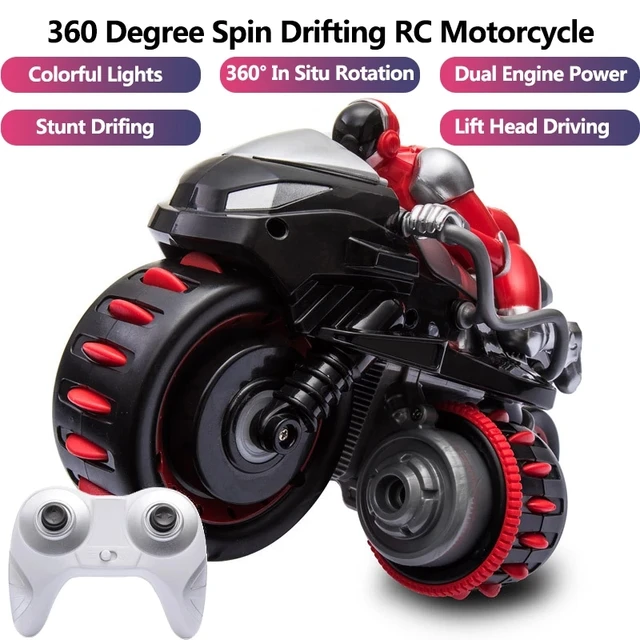 High Simulation Motorcycle 2.4G RC Stunt Motorbike RC Drift Car Vehical With Led Light 360 Degree Rotation 3D Flips  Shockproof 2