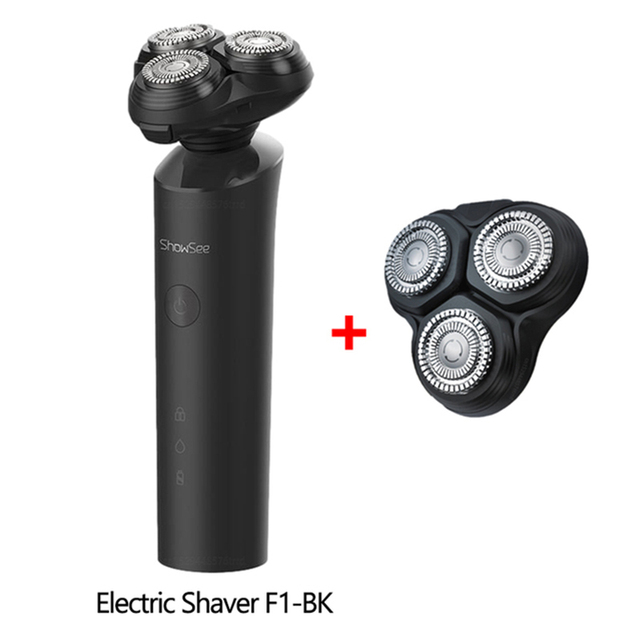 F303-BK Electric Shaver IPX7 Waterproof Dry Wet Shaver Floating 3 Blade Type-C Charging Beard Shaving For Men Low Noise
