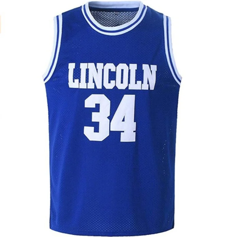 

LINCOLN SHUTTLESWORTH 34# Allen Movie He Got Game Basketball Jersey Sports Tank Tops Quick Dry Breathable Shirt LOGO Embroidery