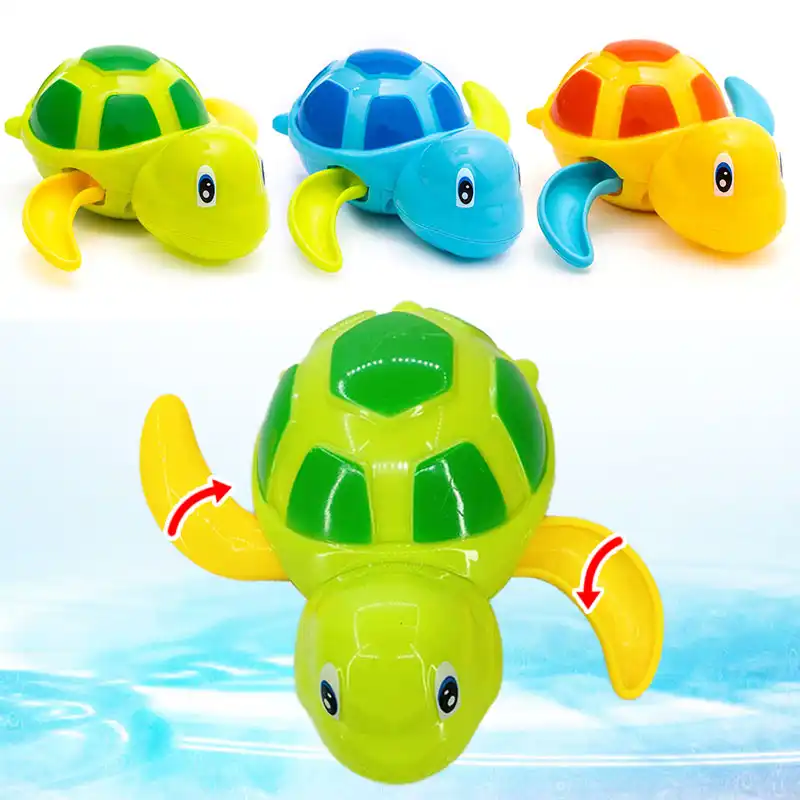 Cartoon Animal Tortoise Classic Baby Water Toy Infant Swim Turtle Wound