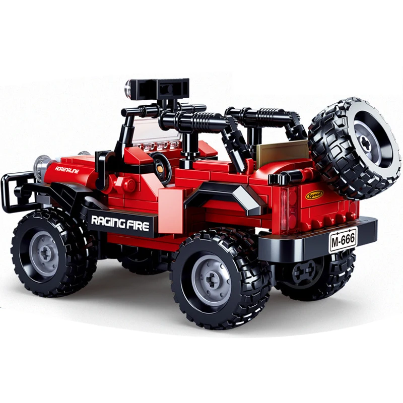 601 pcs Building Blocks Set Toys Bricks Jeep Off-road Open Car Vehicle Model