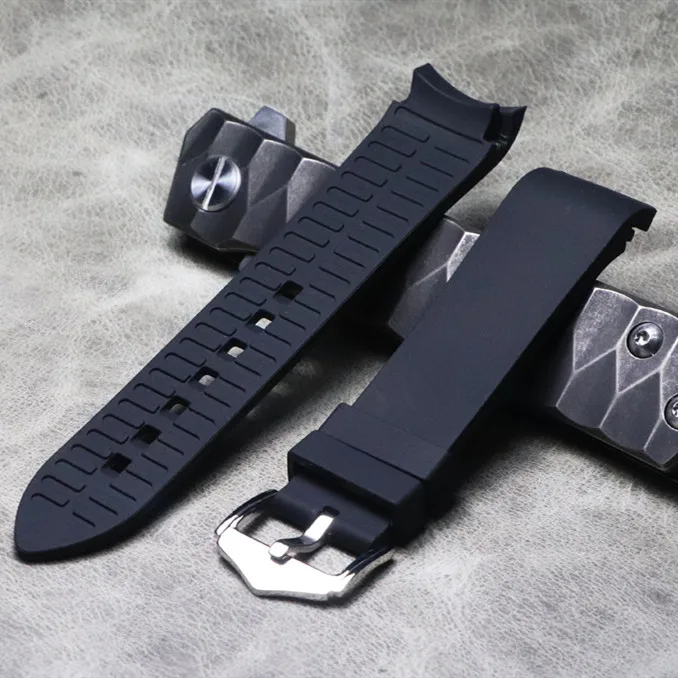 Силиконовый ремешок для часов 18 мм 20 мм 22 мм ремешок для часов Omega Citizen Tissot часы черный белый резиновый браслет для мужчин и женщин Ремни Пряжка - Цвет ремешка: Black