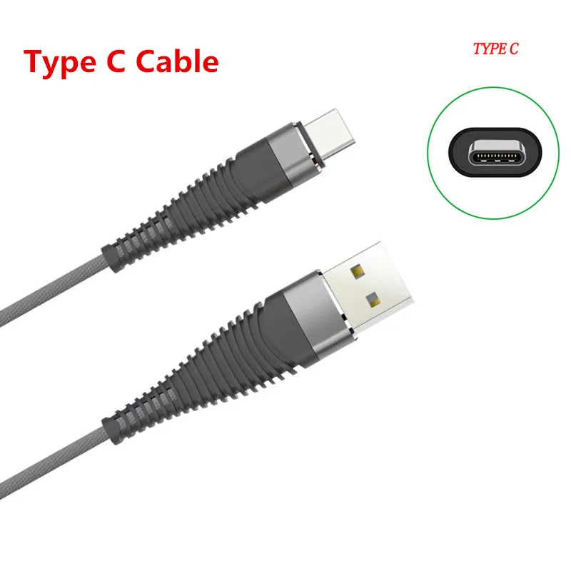 1 метр USB 3,1 TYPE C кабель 2A быстрое зарядное устройство алюминиевый плетеный кабель для передачи данных для samsung Galaxy A90 A80 A70 A60 A50 A40 A30 S10 S10E