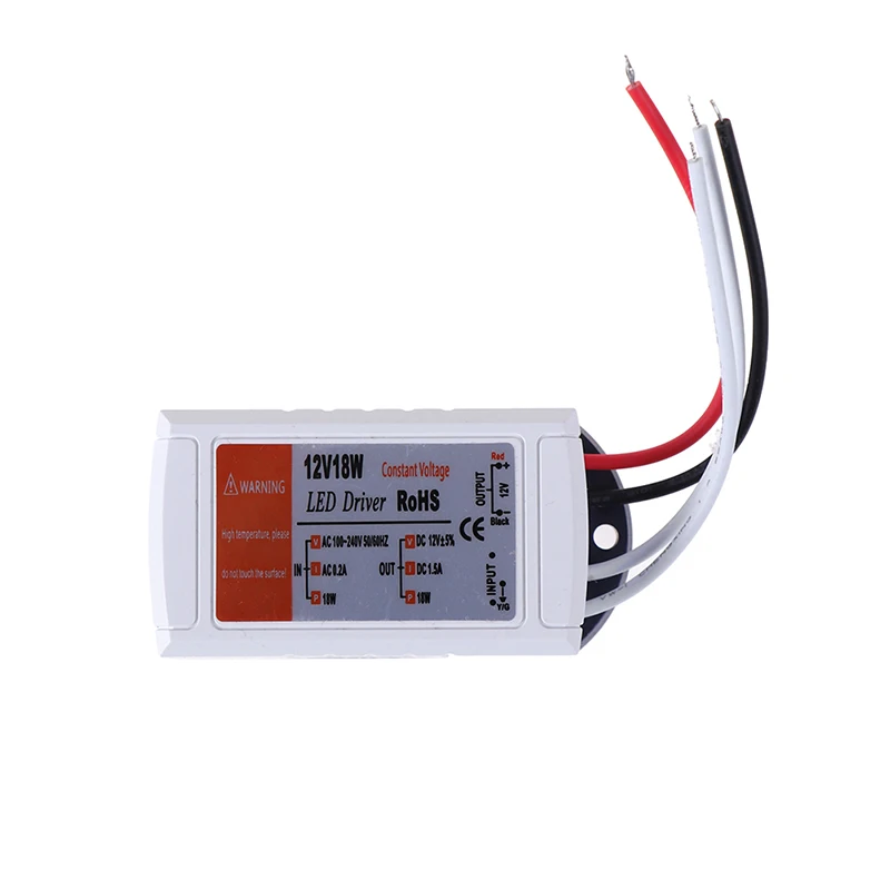 Новый светодиодный драйвер адаптер 12V 1.5A 18W Трансформатор питания для