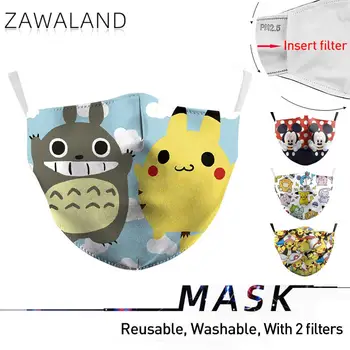 

Zawaland Adults Reusable Anti Pollution PM2.5 Protective Cute cartoon Totoro Printing mouth Mask Anti dust Waterable Reusable