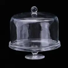 

1:12 Dollhouse Clear Acrylic Decorative Cake Stand Plate with Cover Item #1