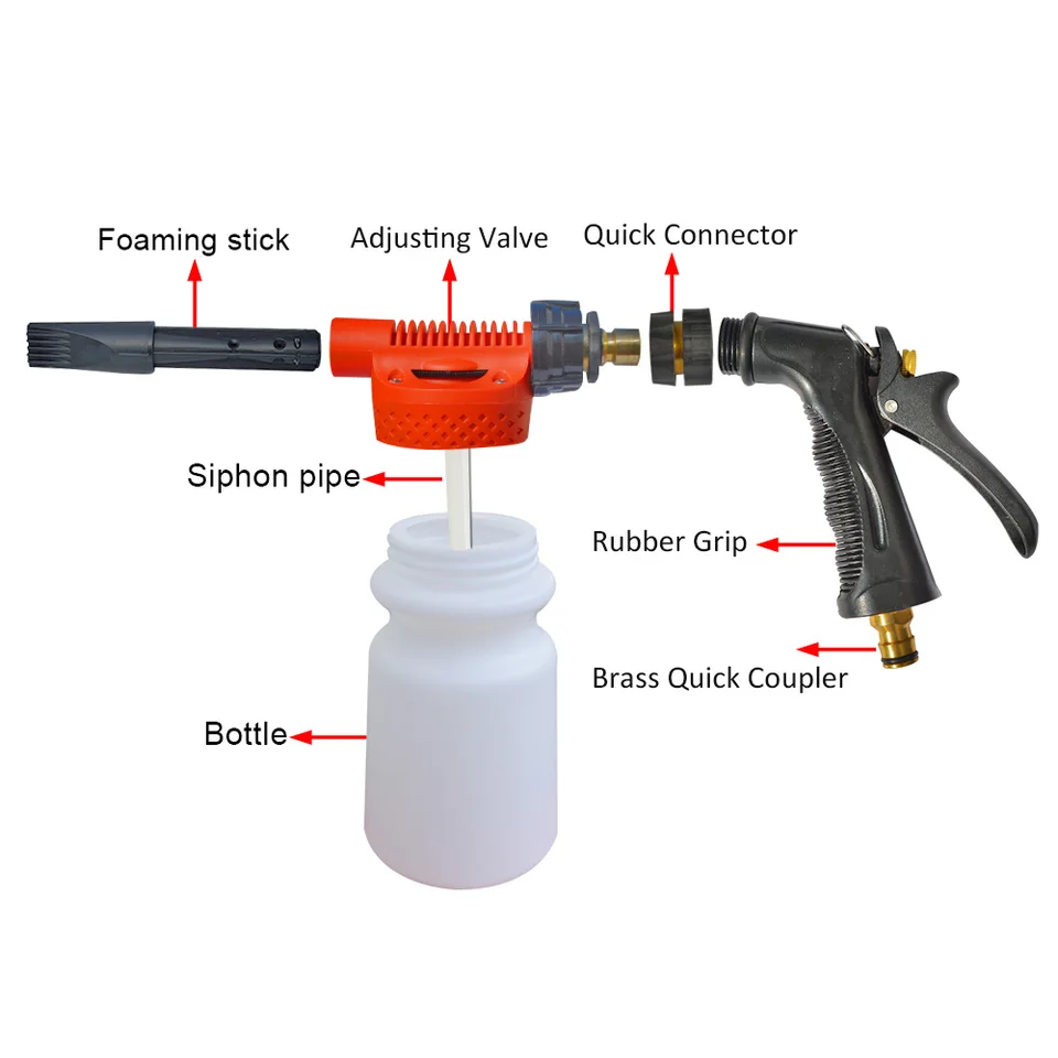 Car Wash Garden Hose Foam Gun Car Cleaning Snow Foam Lance Car Water Soap Foam Sprayer Low Pressure Tap Foam Gun Water Gun Snow Foam Lance Aliexpress