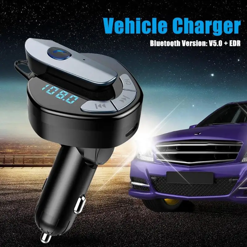 Handsfree Bluetooth fm-передатчик наушники автомобиля двойной USB зарядное устройство MP3-плеер Новая мода