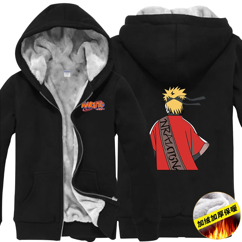 03 Новые зимние куртки, пальто Uzumaki Naruto, худи аниме SASUKE Uchiha с капюшоном, Толстые мужские толстовки на молнии - Цвет: 03