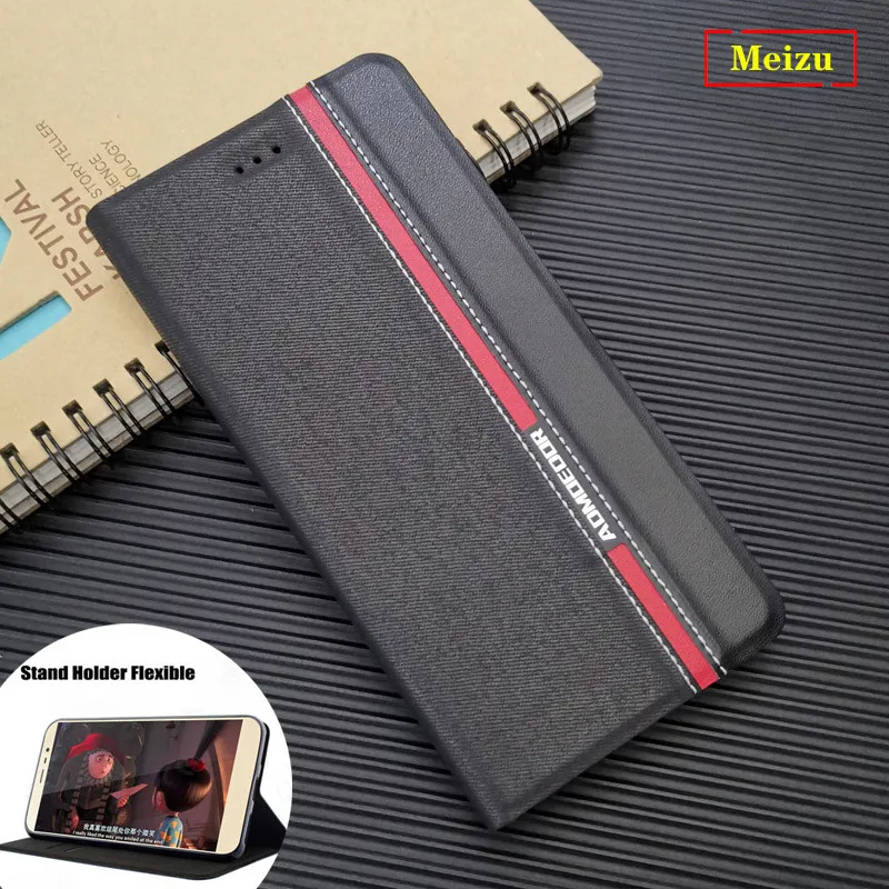 Кожаный чехол книжка для Meizu M8 Lite U20 M5S 16X 15 16 Plus 16TH 16S Pro M6t M6 M5 M3 Note 8 9 X8 M6s|Чехлы-книжки|