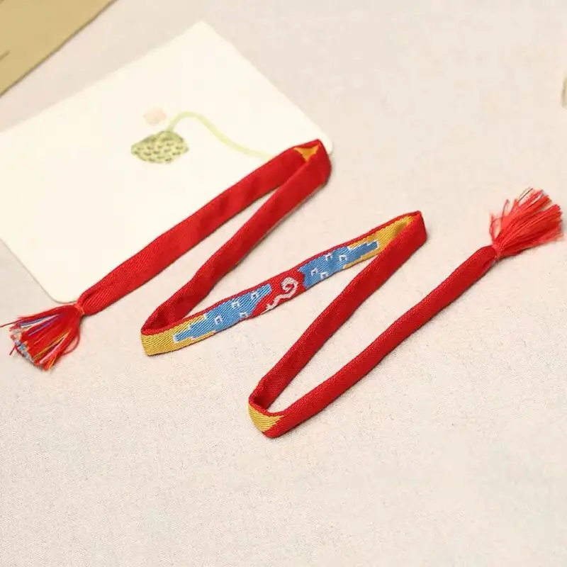 Japanese Comics Jewelry Cosplay Kumihimo Handmade Lover Friendship Your Name Bracelet Ribbon Hair Lucky Charm Jewelry 1Pc