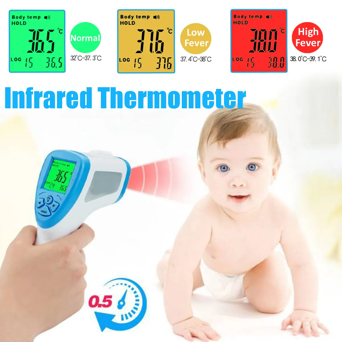

Non-contact Muti-fuction Baby/Adult Digital Termomete Infrared Forehead/Body Thermometer Tool Temperature Measurement Device