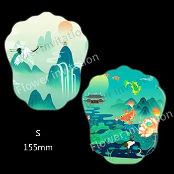 

Handmade Large Kit Fancy Ethnic Fan Resin Casting Silicone Mold Traditional Round Silk Fan Mould Art Craft Tools Kit