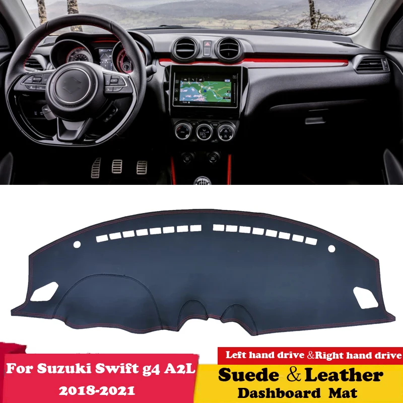 for-suzuki-swift-g4-a2l-2018-2019-2020-2021-leather-dashmat-dashboard-cover-pad-dash-mat-carpet-car-styling-accessories-suede