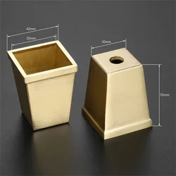 Gold Brass Copper Furniture Leg Protector - Metal Cup Tip Cover (6)