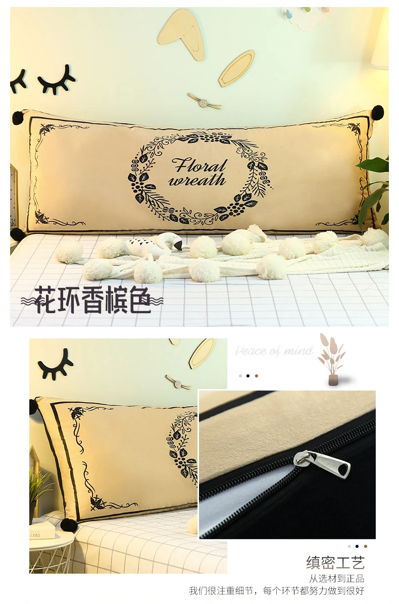 Custom Made Cartoon Bedside Cute Girl Cushion Flannel Children Back-to-back Crystal VELVET SOFA Tatami Bed Pillow
