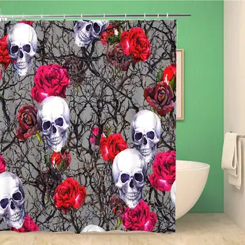 

60x72 Inches Shower Curtain Autumn Nature Landscape Walkway in Colorful Forest Fall Leaves Footpath L Natural Waterproof