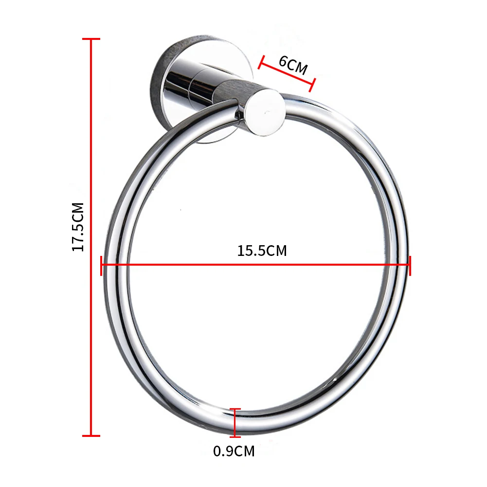 Черное серебряное кольцо для полотенец Держатель Белый настенный аксессуары для ванной антикварный круглый подвесной хромированный Держатель для полотенца Вешалка кольцо B4