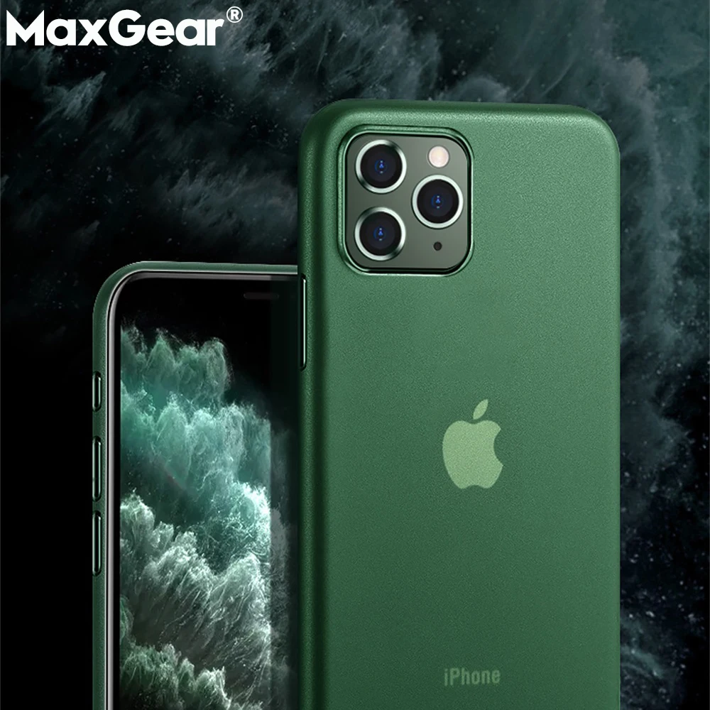 0,4 мм Ультра тонкие матовые i телефонные чехлы для iPhone 11 Pro Max XS XR X 6 S 6 S 7 8 Plus SE 5S твердый ПП прозрачный сосна зеленый чехол