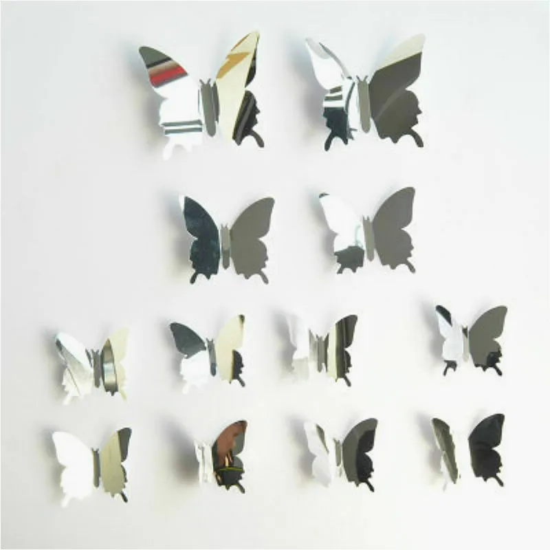 

1/6/12psc New Beautiful Wall Decals Stickers Home Decor 3D Butterfly Decor Wall Stickers For Kids Rooms @1