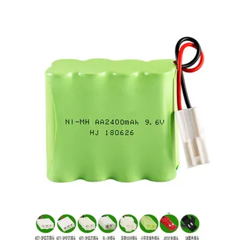 

2400mah 9.6v Rechargeable Battery For Rc toy Car Tanks Trains Boats Guns spare parts Ni-MH AA 700mah 9.6v Battery pack 1-10pcs