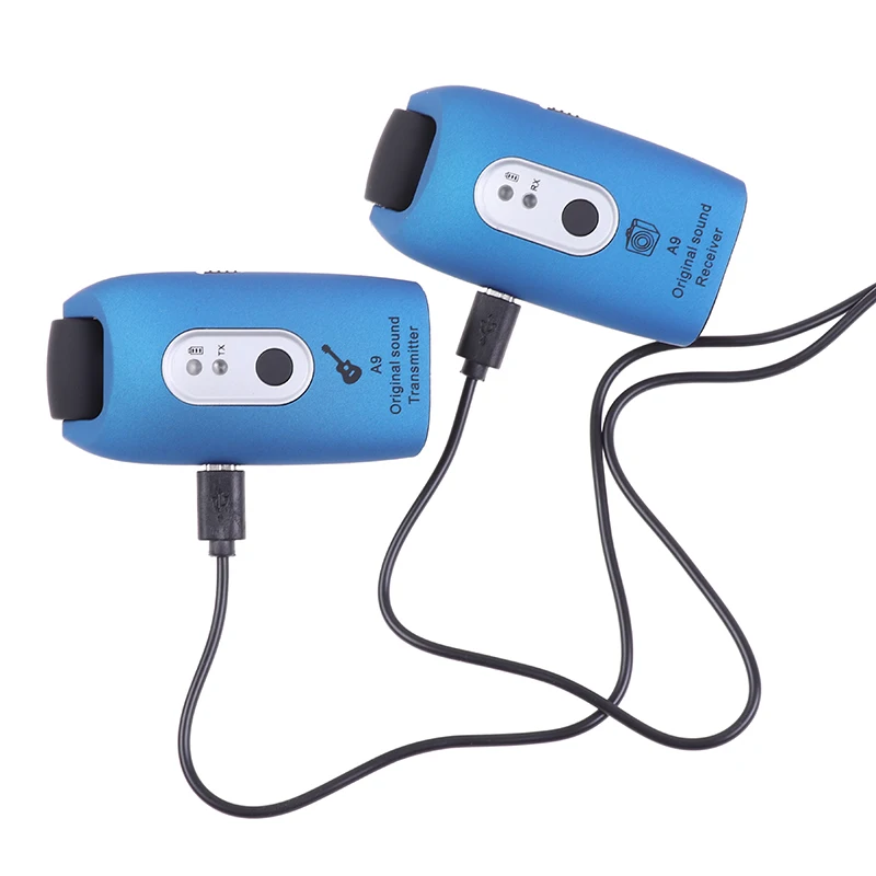 2.4Ghz Wireless Guitar System Transmitter and Receiver 6-Channel Universal 1/4 for Electric Guitar Bass Amplifier Bateria Mixer