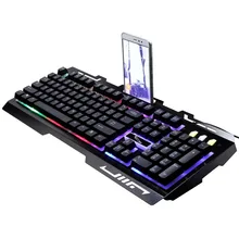 Aliexpress - Zhuiguangbao Keyboard G700 Wired Laptop Computer Mechanical Feeling Metal Luminous Mobile Phone Bracket Gaming Keyboard