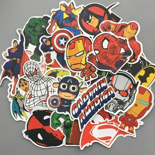 50 шт. милые водонепроницаемые наклейки s для MARVEL наклейка в стиле граффити для скейтборда багажа ноутбука блокнот "Гитара" автомобиль - Цвет: 50pcs TZ-2