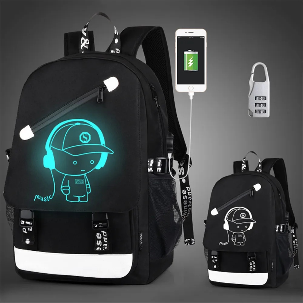 

USB charging backpack children school bag teenagers big capacity waterproof satchel kids book bag Canvas Backpack Leisure/Travel