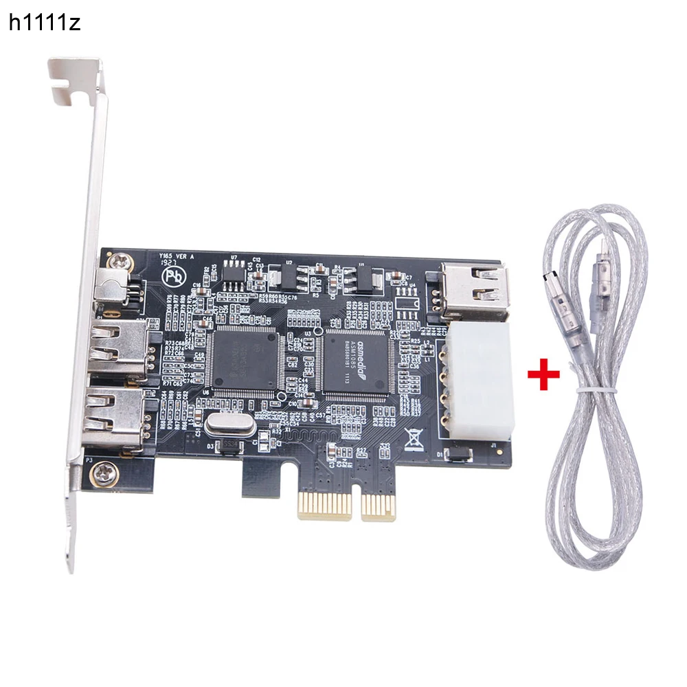 Cartão de Expansão para pc Desktop Portas 1394a Pci-e 1x para Ieee 1394 Adaptador de Vídeo dv 1x 4pin 3x 6pin Firewire Controlador