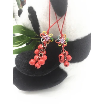 

2PCS / LOT SMALL RED TRADITONAL JINGLE BELLS DECORATION FOR BAGS PHONE CARS