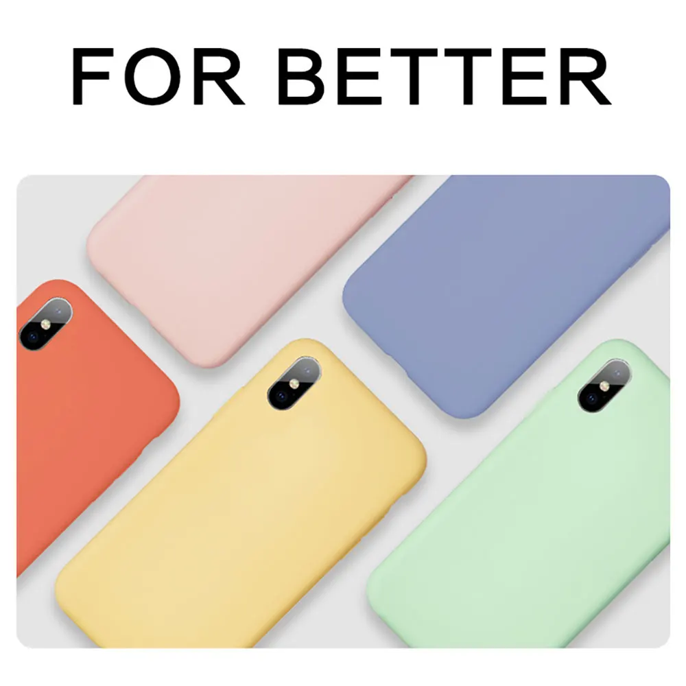 Тонкий жидкий чехол для iPhone 11 Pro Max XR XS X 6s Plus 7 8 Plus, резиновый противоударный защитный мягкий гибридный резиновый чехол