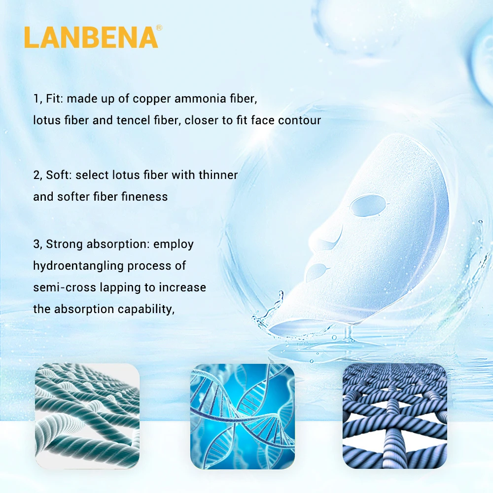 LANBENA 24K Золотая маска для лица Антивозрастная увлажняющая маска для ухода за кожей лица лифтинг против морщин Укрепляющая сыворотка золотые маски