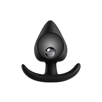 EXVOID Butt Plug with Metal Ball Vagina Anus Dilator Silicone Adult Products Anal Vibrator Anal Beads Sex Toys for Men Women Gay 3