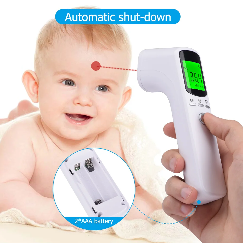 

Infrared Non-contact Thermometer Muti-fuction Digital Termometer Infrared Forehead Body Thermometer Gun For Kids Baby Adult
