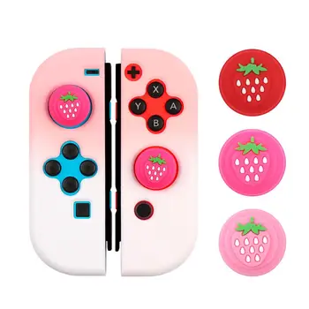 

iBen Colorful Strawberry Thumb Stick Grip Cap Joystick Cover For Nintend Switch Lite NS Joy-Con Controller Thumbstick Case