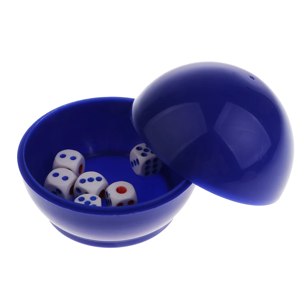 Dice Guessing Game Set Globular Dice Cup Shaker with 6pc Digital Dice
