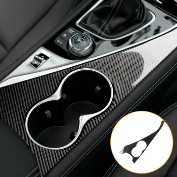 

1pc Cup holder trim Auto Interior Water Panel Cover For Infiniti Q50 2014-19 Sticker