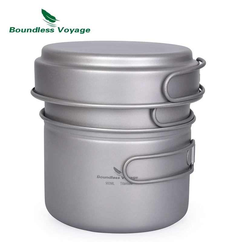 Набор титановых кастрюль с складной ручкой для кемпинга|titanium cup|outdoor titaniumcup titanium |
