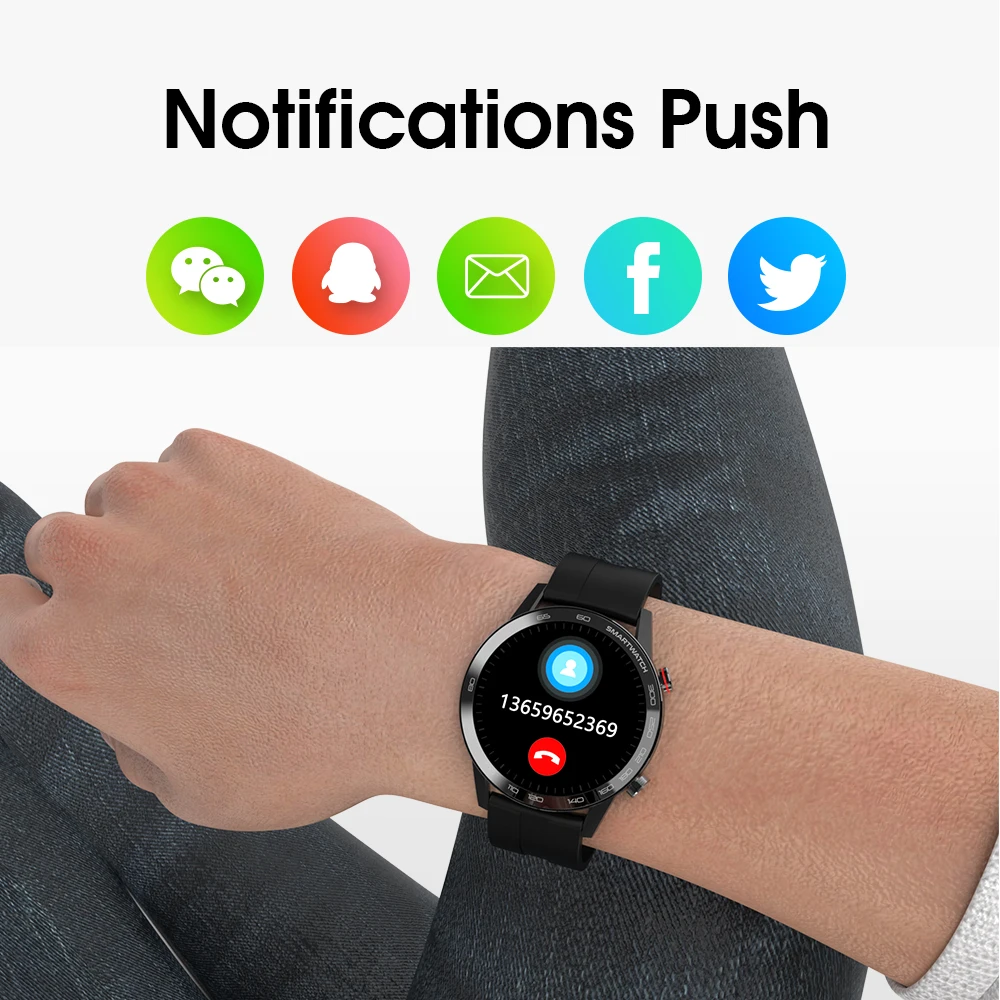 US $34.52 Herall 2020 Ecg Smart Watch For Men Ip68 Waterproof Smartwatch Blood Pressure Monitor For Android Apple Xiaomi