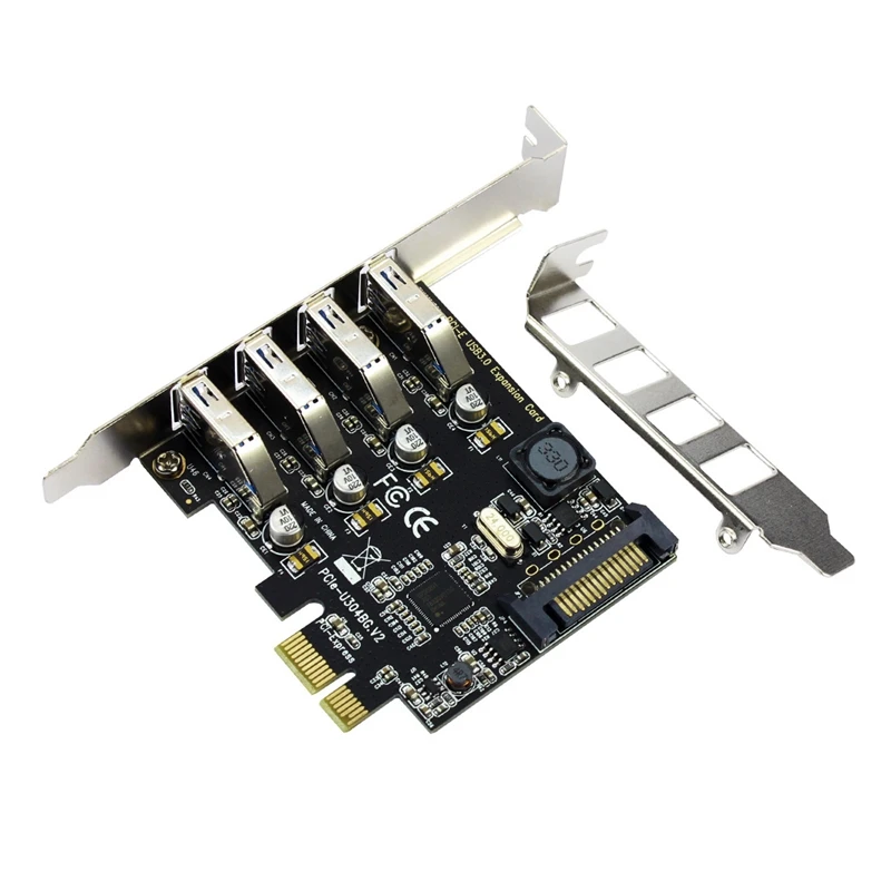 4 порта Usb3.0 карта расширения 5 Гбит/с Pci-E Pci Express адаптер конвертер для Pcie X1 X4 X8 X16 для Windows 7/8/8,1/10/Xp/Vista