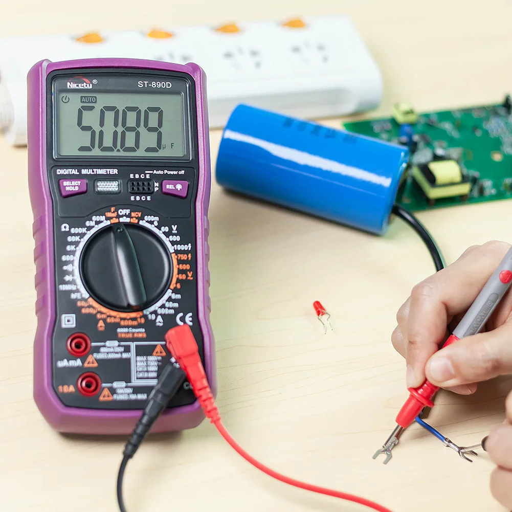 Nicetymeter ST890D Цифровой мультиметр ручной диапазон истинного RMS метр Ручной 6000
