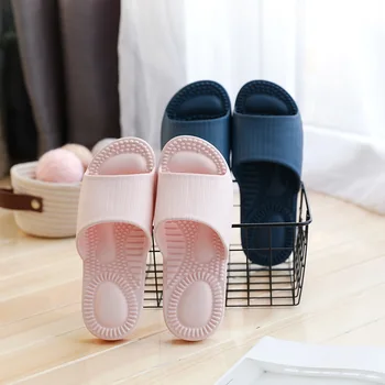 

Summer Lovers Massage Slipper Soft Bottom Solid Color Home Furnishing Sandals Eva Non-slip Shower Room Cool Slipper